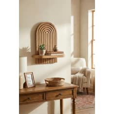 Hanah Home Artmtkwll1D Wenge wall shelf