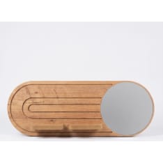 Hanah Home Artmtkwll8 oak wall shelf