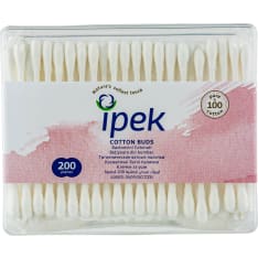 Ipek 200 cotton swabs in an angular box
