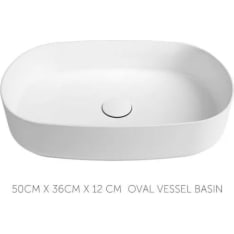 Isvea Infinity 55 x 36 cm oval white basin