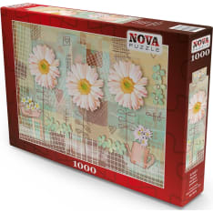 Nova Puzzle Pink Gerbera Flowers 1000p Jigsaw Puzzle