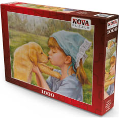 Nova Puzzle The Dog and the Love of the Little Girl 1000p Jigsaw Puzzle