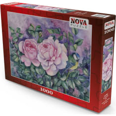 Nova Puzzle Two Pink Roses 1000p Jigsaw Puzzle