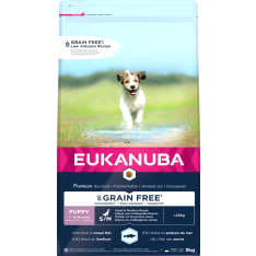 Eukanuba Dog Grain Free Puppy & Junior Small/ medium Ocean Fish 3 kg koiran kuivaruoka