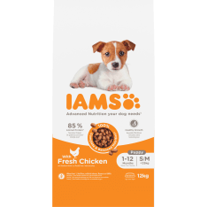 Iams Dog Puppy Small & Medium 12 kg koiran kuivaruoka