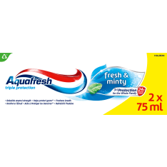 Aquafresh Fresh & Minty toothpaste 2x75ml