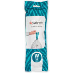 PerfectFit Bags, Code W, 5L, 20 Bags - White