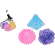 Squeezable glitter pieces