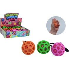Hexagon glitter squishy keychain