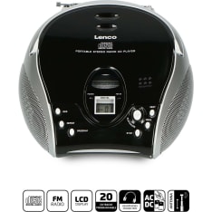 Lenco SCD-24 BL/SI FM radio/CD player portable stereo