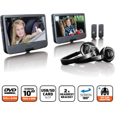 Lenco DVP-1046BK 2x 10" portable DVD player
