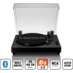Lenco LS-60BK Wooden turntable with built-in speakers