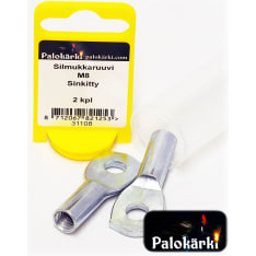 Fire tip M8 2 pcs galvanized eye screw