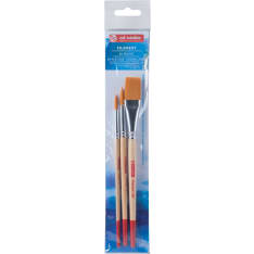 Watercolour brush set polyester 3 brushes