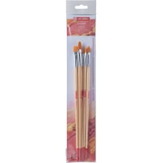 Oil & acrylic brush set polyester 5 brushes