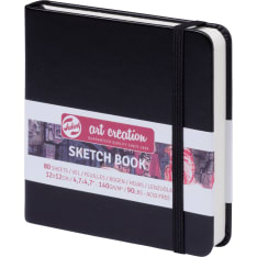 Sketchbook Black 12 x 12 cm 140 g 80 Sheets
