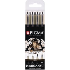 Sakura Pigma Micron Manga Sepia 4-setti kuitukärkikynä