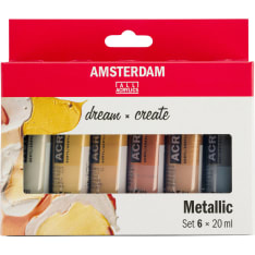 Amsterdam Metallic 6x20ml acrylic paint set