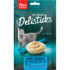 Pets Unlimited lohi ja tonnikala 5 x15g kissan mousse-tikut