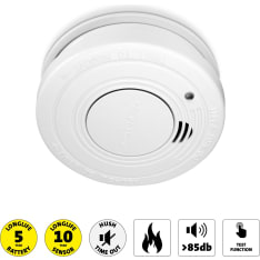 Alecto SA-19-5 palovaroitin 5 v paristolla valkoinen