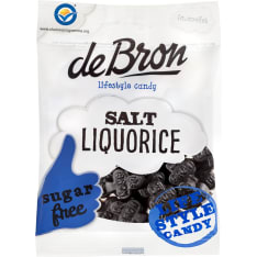 De Bron 100 g sugar-free Salt Liquorice candy bag
