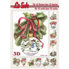 Farnia christmas balls 3D-book A5, pictures to cut out