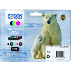 Epson T26XL Multipack mustepatruuna