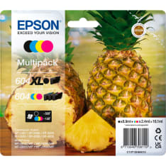 Epson 604XL musta + 604C/M/Y mustepatruuna