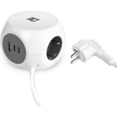 ACT 3-osainen virtakuutio USB-liitännöillä