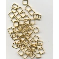 Metal ring, square 6x6mm, 50st/pack, nickel free