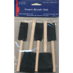 Sponge brush with wooden stick