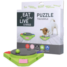 Eat Slow Live Longer Puzzle Triangle koiran lelu