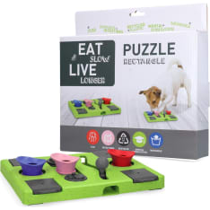 Eat Slow Live Longer Puzzle Rectangle koiran lelu