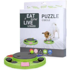 Eat Slow Live Longer Puzzle Circle koiran lelu