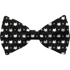 Plenty black and white S cat bow