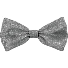 Plenty Xmas Glitter Silver Dog Dog Bow