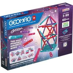 Geomag Glitter Recycled 60-osainen magneettinen rakennussarja