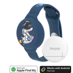 Beeep OneTag Apple Find My & Android lasten paikannin silikonirannekkeella