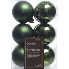 Decoris 12 pcs Christmas balls