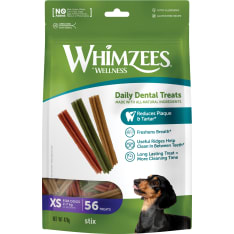 Whimzees Stix XS, 56 stk, 420 g MP koiran puruluu