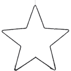 House of Seasons 50cm black decorative star