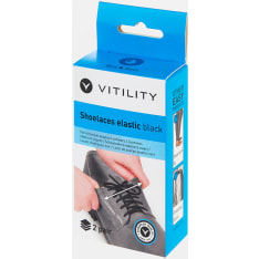 Vitility elastic black shoelaces