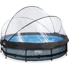 Exit 360x76 cm pool set + dome