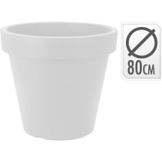 KM valkoinen muoviruukku