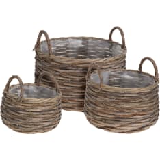 KM brown wicker basket