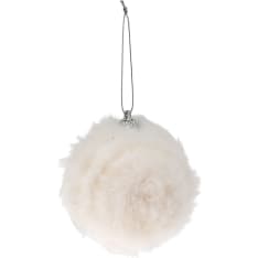 H&S faux fur Christmas bauble