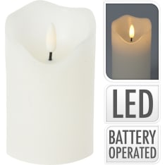 H&S 70x100mm white led candle