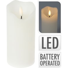 H&S 70x150mm white led candle