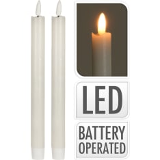 H&S 2pcs 25x240mm led candle