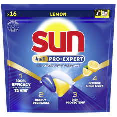 Sun All-in-1 Lemon 16kpl konetiskitabletti